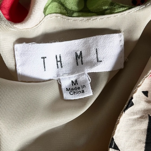 THML Beige Geometric Pattern Maxi-Dress - Picture 6 of 8